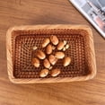 thumbnail image 4 of Rectangular Rattan Storage Baskets, Hand Woven Food and Fruit Serving Baskets, Decorative Wicker Baskets, Wicker Organizer for Counter, Living Room, Bedroom, Kitchen, and Bathroom,7.87x11.81x3.54 in, 4 of 9