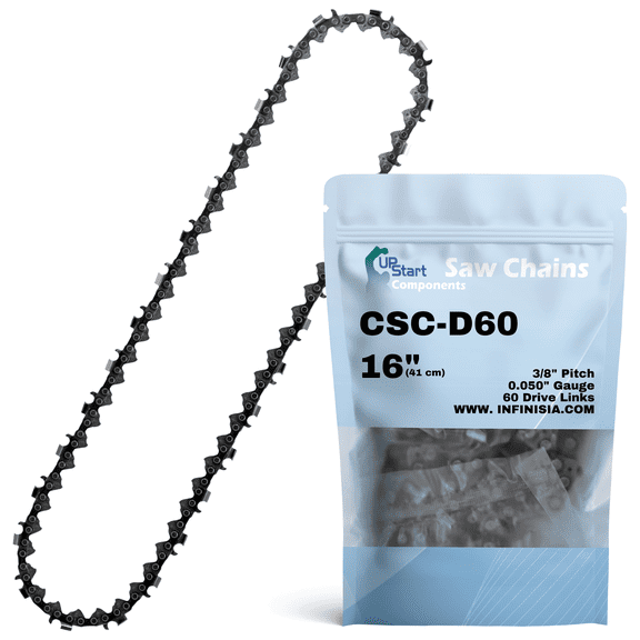 16-Inch Chainsaw Chain Replacement for Husqvarna 65 - D60 (16", 3/8", .050", 60 Drive Links)