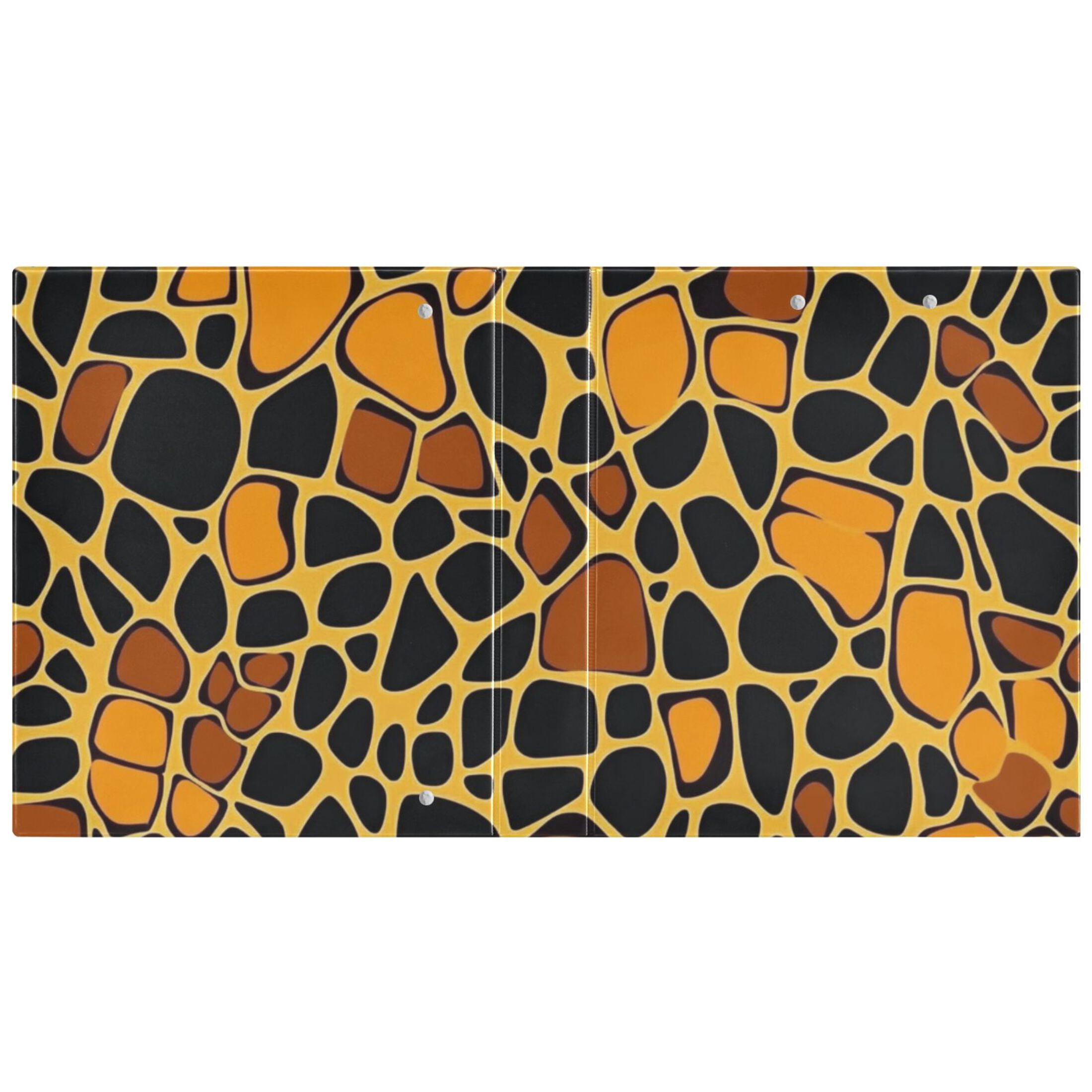 Yellow Black Blocks 3 Ring Binders 1.5 inch Hardcover File Folders with Interior Pockets A4 Size Organizer for School Office Hospital