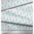 thumbnail image 3 of Soimoi Green polyester Crepe Fabric Arrow,Heart & Eiffel Tower Architectural Printed Craft Fabric by the Yard 52 Inch Wide, 3 of 3