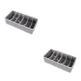 thumbnail image 4 of Yuarrent Cajón Organizador de ropa interior Armario Cajón Sujetador Bragas Caja de soporte de almacenamiento de tela no tejida, gris, 6 rejillas, Gris 6 cuadrícula 2piezas Yuarrent CBP146817, 4 of 5