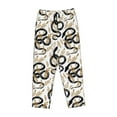 thumbnail image 4 of Naloa Snake Print Women’s Ultra-Soft Comfy Pajama Lounge Pants with Pockets & Drawstring, 4 of 8