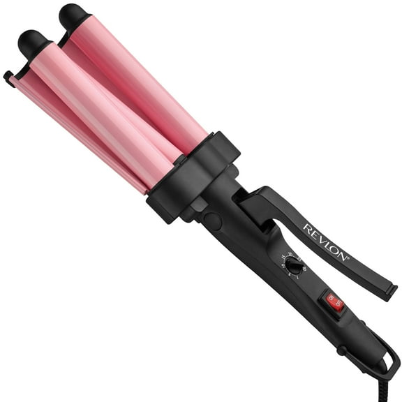 Revlon 3 Barrel Jumbo Ceramic Hair Waver, Pink