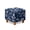 Leaf Print White Navy Blue, variant on SCRAWLGOD St. Patrick's Day Clover Horseshoes Coin Print Dark Green Ottoman Slipcover, Thick Footrest Sofa Slipcovers Non Scratch Square Covers for Footstool with Stretch Bottom