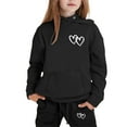 thumbnail image 3 of WOYY Toddler Girls Outfits Heart Print Hoodie Sweatpants Casual Clothes Set, Sizes 2-3T, 3 of 3