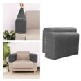 thumbnail image 4 of yuksok Sofa Armrest Cover Thick Soft Polyester Stretch Armchair Slipcover Non Slip Arm Protector dark gray, 4 of 9
