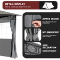thumbnail image 4 of YRLLENSDAN 10x10 Pop Up Canopy with Sidewalls, Canopy Tents for Parties Outdoor Tent Canopy Waterproof Canopy Patio Tent 10x10 Gazebos for Patios, Grey, 4 of 7