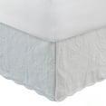 thumbnail image 2 of Global Trends Paige 100% Cotton Paisley-Quilted Bed Skirt 18-Inch Drop Length, Queen, White, 2 of 5