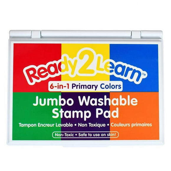 Learning Advantage CE-10054 Ready 2 Learn Jumbo Washable 6-in-1 Stamp Pad&#44; Multi Color - Pack of 2