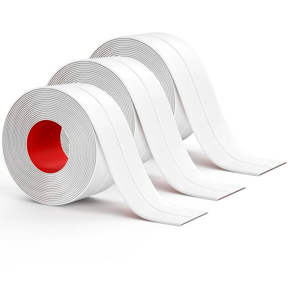 Adtefon White Caulk Tape for Bathroom Caulking Tape Shower, 3 Rolls x 1.5" x 10.5Ft