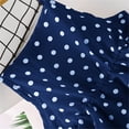 thumbnail image 5 of AJTQTH Girls Sundress Cute Polka Dots Gowns Halter Square Neck Sleeveless Frocks Ruffled Tiered Layered Princess Dress for Summer Holiday Party Blue 11 Years, 5 of 7