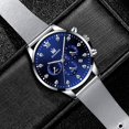thumbnail image 3 of Reloj de hombre Moda Acero inoxidable Calendario Esfera Negocios Deportes, 3 of 4
