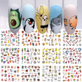 thumbnail image 3 of 12 Pcs Kawaii Avocado Nail Water Transfer Stickers Design for Summer and Spring Gel Manicure Decoration BN1585-1596, 3 of 5