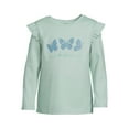 thumbnail image 5 of Garanimals Toddler Girl Ruffled Long Sleeve Graphic T-Shirt, Sizes 18M-2T, 5 of 5