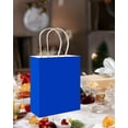 thumbnail image 5 of 50-Packs Diamond Blue Paper Gift Bags with Handles Bulk 11"x8.3"x4.3" Medium Size Paper Bags Multiple Uses, 5 of 12