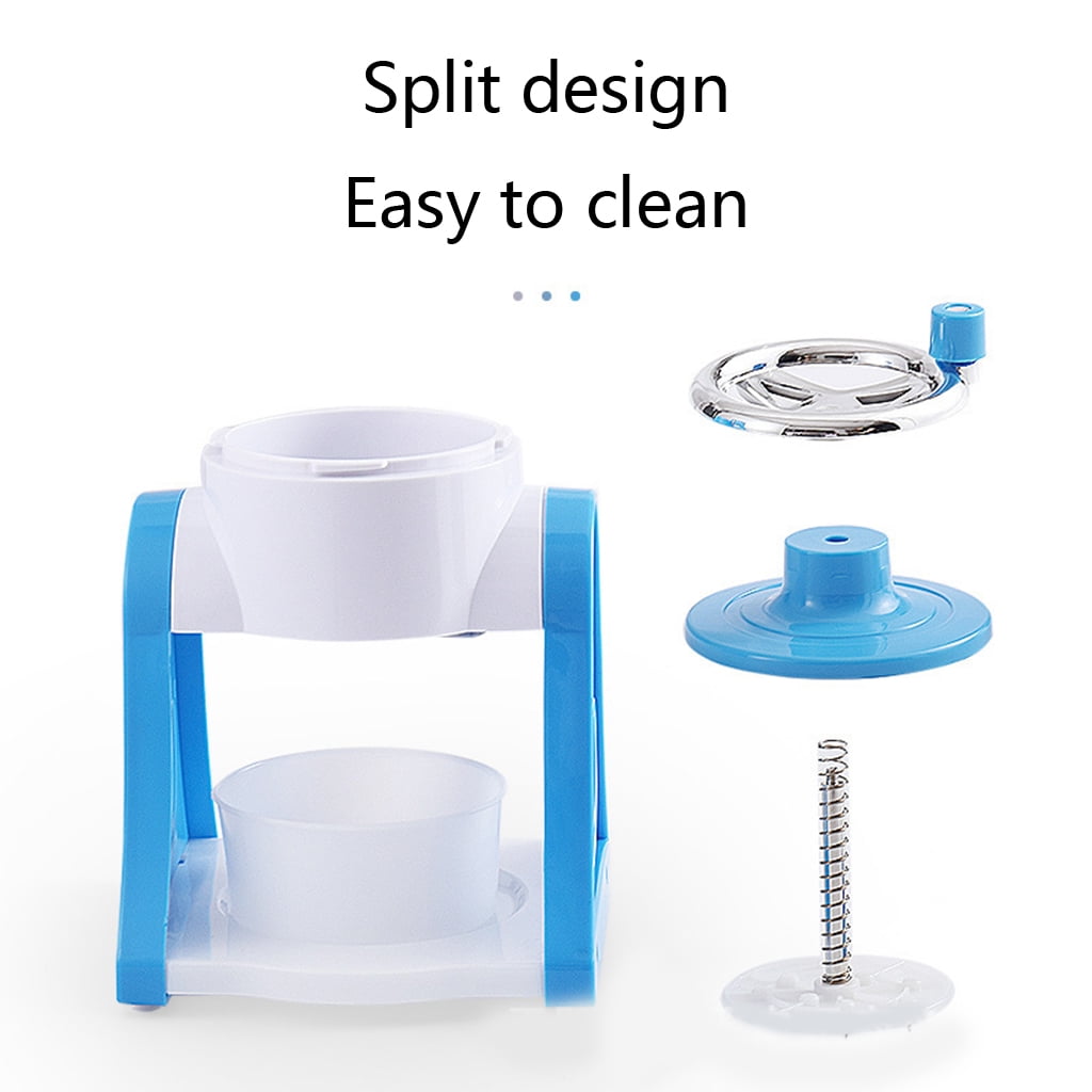 Portable Manual Ice Crusher Shaver Handheld Snow Crushing Ice Machine Stainless Steel Shredding Ice Slush Maker for Household