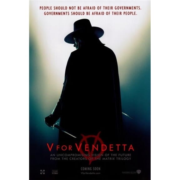 Pop Culture Graphics MOVAF4507 V for Vendetta Movie Poster Print, 27 x 40
