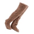 thumbnail image 3 of Pantimedias Poliéster Calentador de piernas Invierno Rodilla alta Protector de piernas largo Calcetín Legging, Marrón AweSitey AP001410-01, 3 of 7