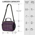 thumbnail image 4 of FORMRS Student Insulated Lunch Bag with Shoulder Strap Reusable Cooler Box for School, Gold and Green Floral Pattern, 4 of 9