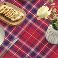 thumbnail image 4 of 4th of July Tablecloth 70×70 Inch Round, Buffalo Plaid Red Blue Independence Day Washable Seasonal Table Cover for Party Picnic Dinner Decor, 4 of 6