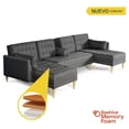 thumbnail image 3 of Sala Modular Doble Chaise Makora Boyd con Memory Foam y Respaldo Ajustable Lino Oxford, 3 of 8