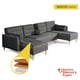 thumbnail image 3 of Sala Modular Doble Chaise Makora Boyd con Memory Foam y Respaldo Ajustable Lino Oxford, 3 of 8