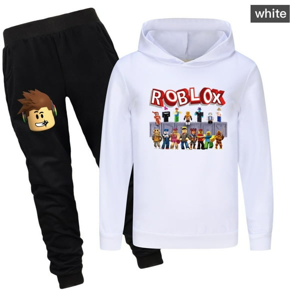 ROBLOX Hoodie Jogging Pants Set Of 2, Casual Sportswear Suit For Teenagers, Hoodies, Pullovers