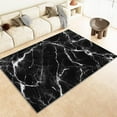thumbnail image 3 of Area Rugs For Living Room, Marble Black And White Texture Large Soft Indoor Washable Rug, Modern Carpet, 3D Printed Area Rug For Bedroom Dining Room Farmhouse Home Office 5' x 6', 3 of 7