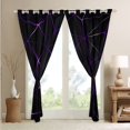 thumbnail image 4 of YST Geometric Curtains, Geometry Irregular Diamond Curtains & Drapes For Kids Teens Women Bedroom, Geometrical Blackout Curtains 52"Wx84"L, Abstract Triangle Window Treatments(Black Purple), 4 of 6
