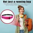 thumbnail image 3 of Hukapapa Riñonera para deportes al aire libre Riñonera para correr deportiva con doble bolsillo Bolsa para teléfono móvilRose red, 3 of 6