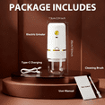 thumbnail image 2 of Coffee Grinder Electric, Electric Coffee Grinders Mannual for Home Use, Adjustable & Portable, Stainless Steel, White, 2 of 10