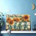 thumbnail image 6 of 12x18 inch Canvas Picture Sunflower & Vase 'Love The Sun' Slogan,Garden Yard Decor Accessory,Indoor Bathroom,Garden Door Wall Art Decor Painting Canvas,Gift For Sunflower Lover,Florists Decor, 6 of 6
