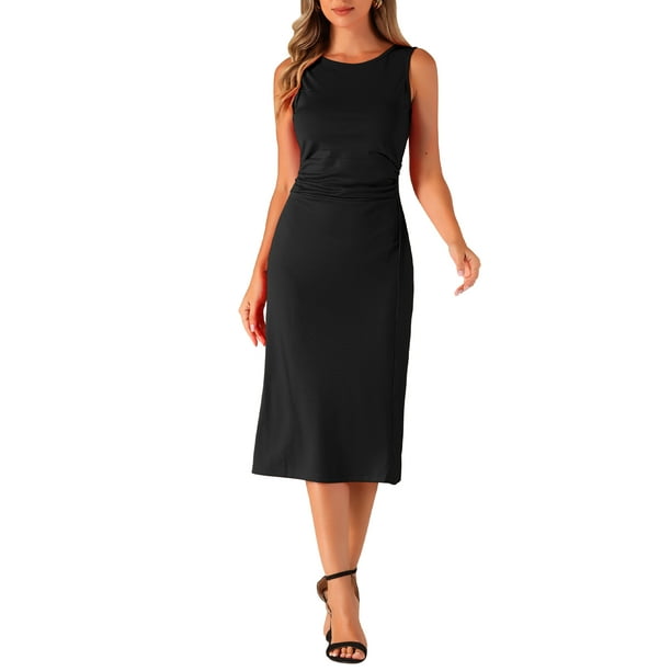 midi black tank dress Black Le Stretch Lace Racer Tank Dress