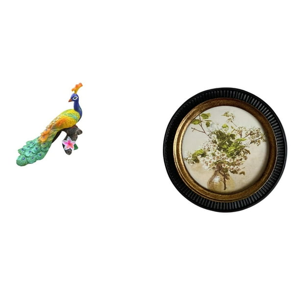 Escultura De Pavo Real, Figura Decorativa Para Jardín, Artesanía, Estatua, Adorno Para Decoración Del Hogar, Patio, Estilo Europeo Antiguo, Resina En Relieve, Adorno Para Colgar En La Pared,