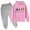 Pink, variant on CYRBOKO Girls' Outfit Sets, Casual Elastic Waist 2-pieces Long Sleeve Hoodies with Joggers Pink Size 11-12 T