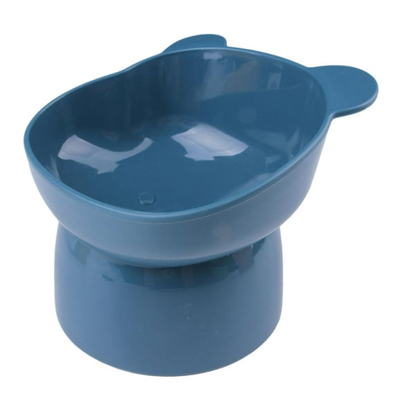 Cuenco para gatos, antideslizante, , estable, duradero, ligero, plato de alimentación para mascotas, protege el cuello de las mascotas Azul