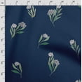 thumbnail image 3 of Soimoi Floral Printed, Poly Canvas Fabric, Decor Sewing Fabric by The Yard 56 Inch Wide,Decorative Fabric for Curtains Tote Bags, Navy Blue, 3 of 5