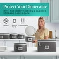 Woffit Luxurious Quilted Complete Dinnerware Storage Set for Storing or