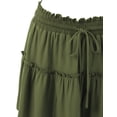 thumbnail image 4 of Doublju Women's Pleated Style Smocked Waist Flared Mini Skirt (Plus Size Available), 4 of 4