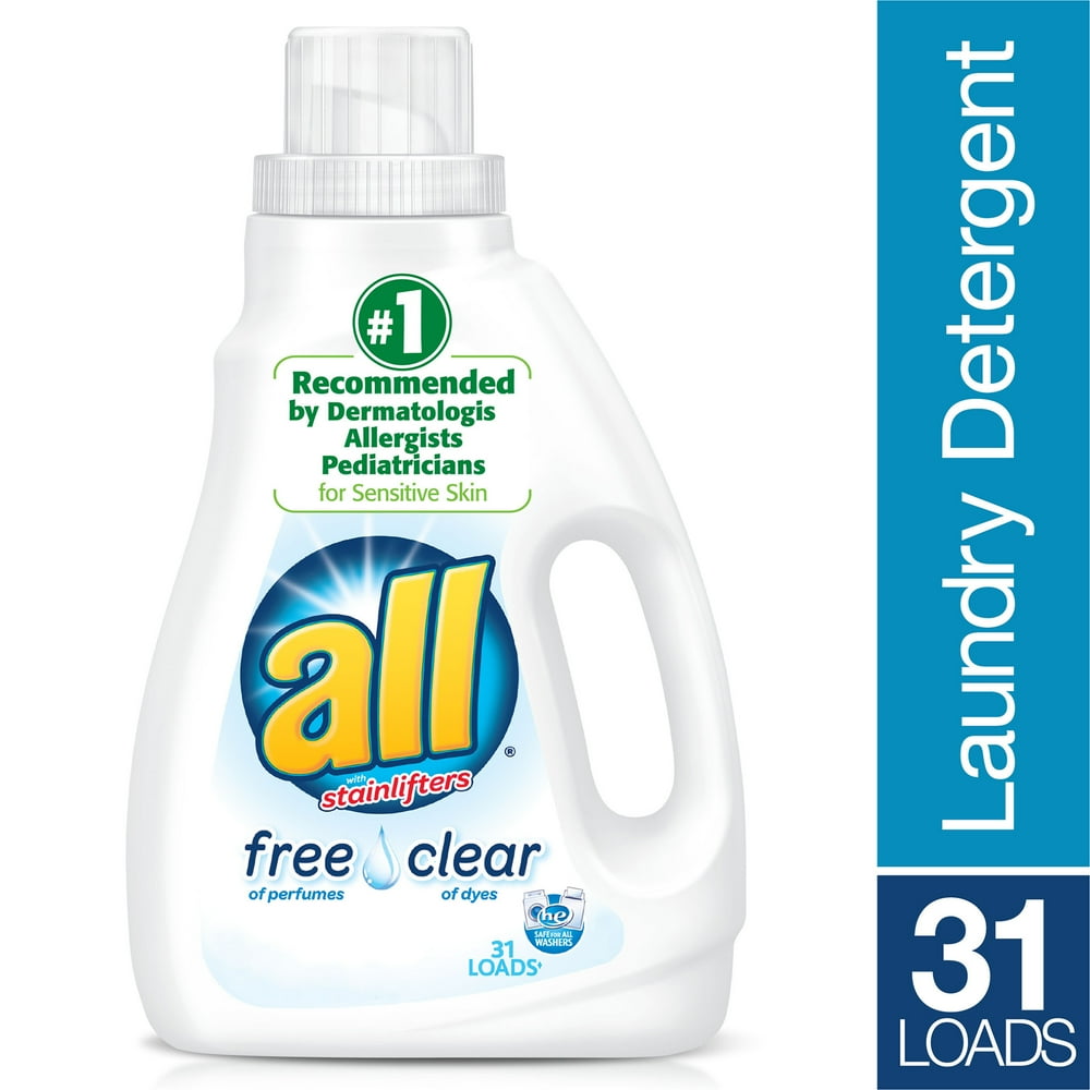 all Liquid Laundry Detergent, Free Clear for Sensitive Skin, 46.5 Fluid Ounces, 31 Loads