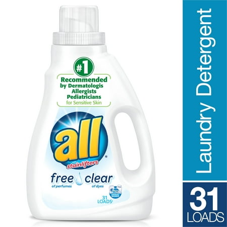 UPC 072613461554 product image for all Liquid Laundry Detergent, Free Clear for Sensitive Skin, 46.5 Fluid Ounces,  | upcitemdb.com