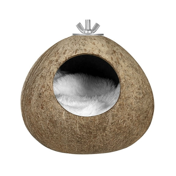 Pawsdot Pet Birds Nest Natural Coconut Shell Comfortable Living Place for Canaries