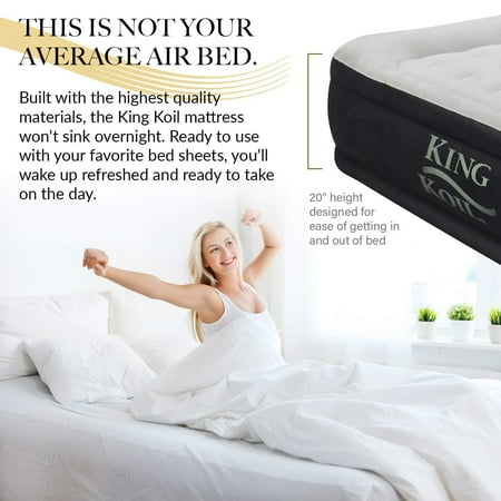 King Koil Queen Air Mattress With Built In Pump Best Inflatable Airbed Size Elevated Raised Quilt Top 1 Year Manufacturer Guarantee Included Canada King Koil Queen Air Mattress With Built, King Koil Beds Review South Africa