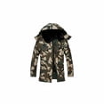 thumbnail image 1 of Abbraccia Abrigo acolchado para hombre, doble forro grueso, ropa de trabajo invierno, capucha desmontable, resistente al frío, 1 of 6