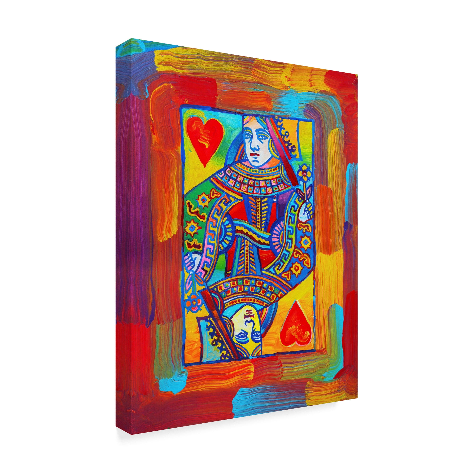 Trademark Fine Art 'Queen Of Hearts Centered' Canvas Art by Howie Green