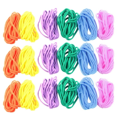 

FRCOLOR 288 Pcs Finger String Toy Solid Color Cradle String Educational Playthings Knitting Elastic String Hand Game Supplies for Home Preschool Kindergarten (Mixed Color)