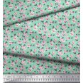 thumbnail image 3 of Soimoi Moss Georgette Fabric Flower Artistic Print Fabric by Yard 42 Inch Wide, 3 of 3