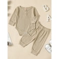 thumbnail image 2 of Bagilaanoe 2pcs Newborn Baby Boys Girl Long Pants Set Long Sleeve Romper Tops + Leggings 3M 6M 12M 18M 24M Infant Casual Outfits, 2 of 9