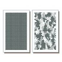 2 PACK Mylar Camouflage Stencils DIY Airbrush Paint Mask Triangle CAMO