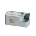 thumbnail image 1 of 2 in 1 Desktop Facial Tissue Box Divided Space Saving Holder for Tissue Paper TV Remote Pencils Sticky Notes, 1 of 3